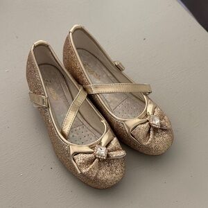 Gold Glitter Kids Shoes